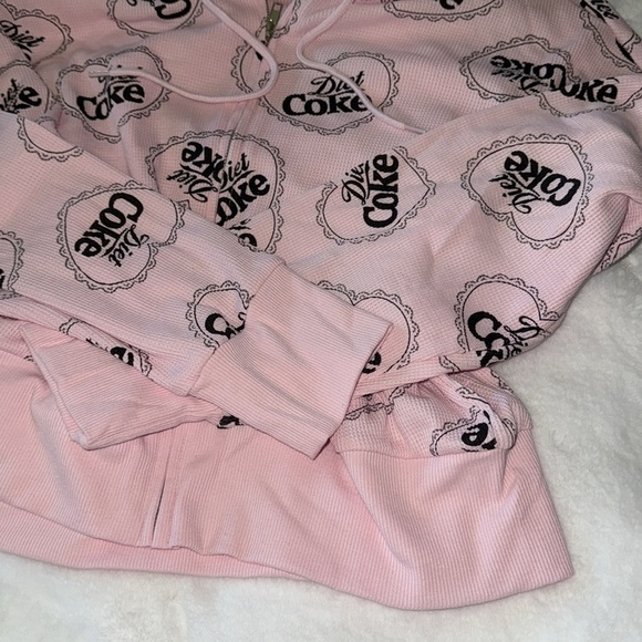 Diet Coke Pink Heart Coquette lounge wear Pajamas HTF Viral 💝💝 - Picture 4 of 10